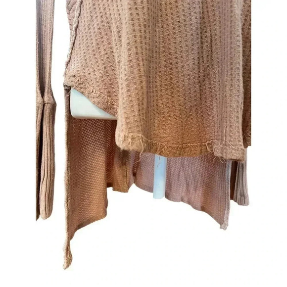 free people ventura long sleeve waffle knit boho top size M - Picture 3 of 8